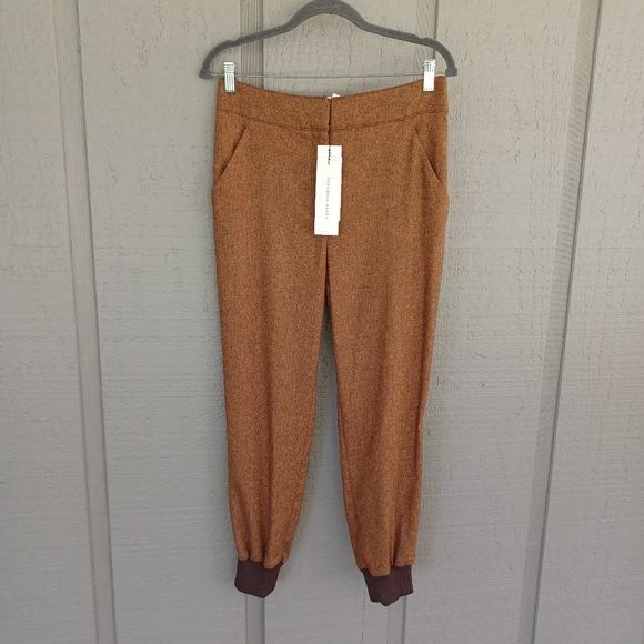 Veronica Beard Frazier Cuffed Joggers Pant Size 6 Preppy Harringbone Wool Blend - Picture 1 of 12